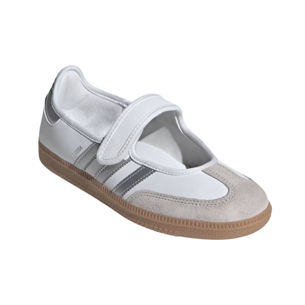 Adidas Samba Jane White Silver Metallic Gum