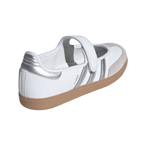 Adidas Samba Jane White Silver Metallic Gum