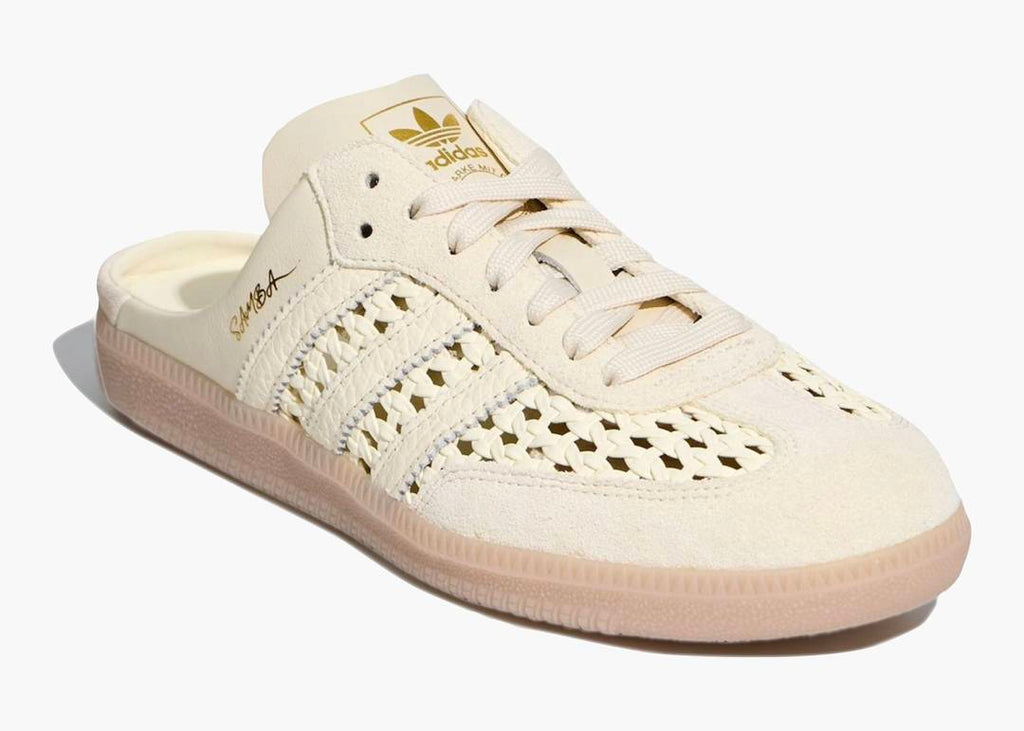 Adidas Samba Mule Woven Basketweave Cream White